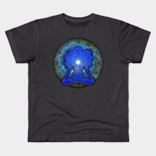 Soul Awakening Blue Mandala Kids T-Shirt